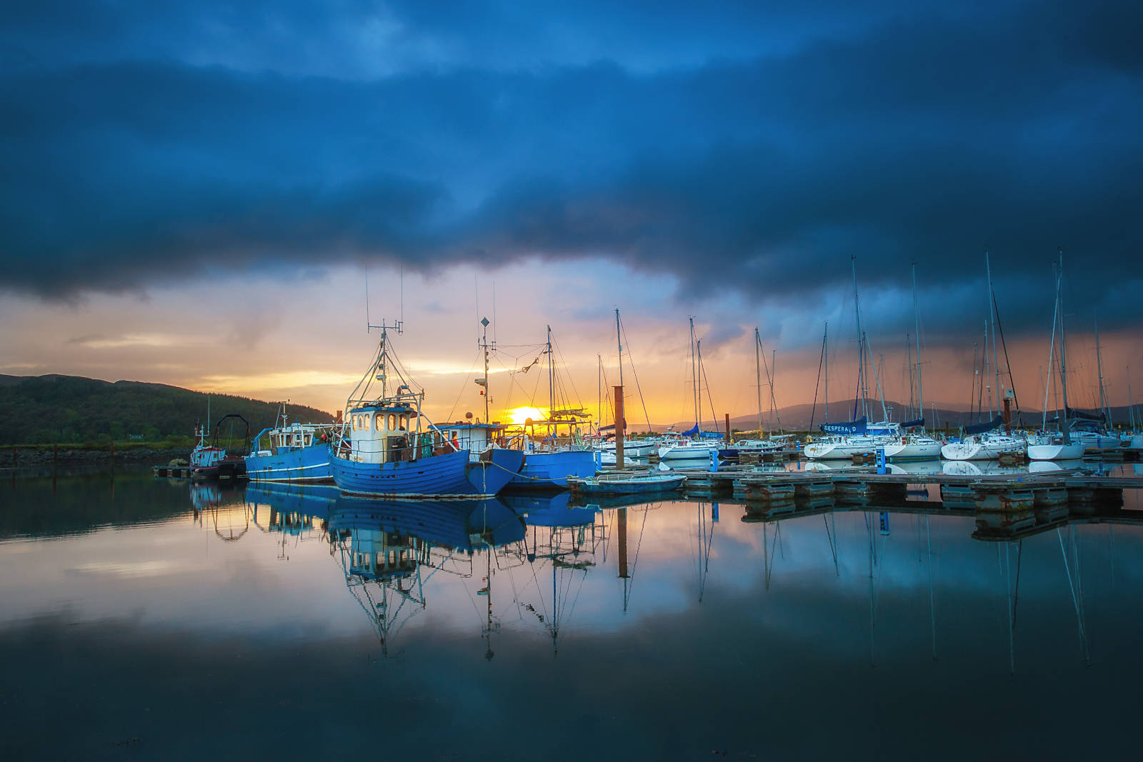Photo of boats parked at the marina in Fahan, County Donegal