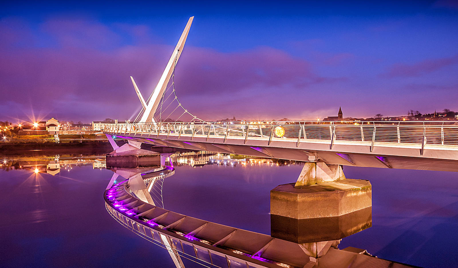 Image of people on the Peace Bridge, Derry, Ireland