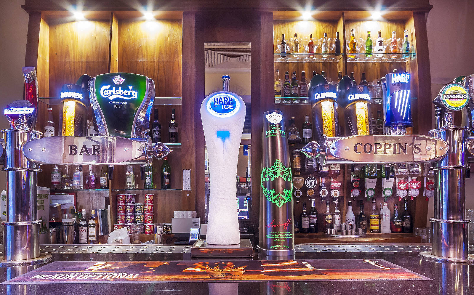 Panoramic image of Derry with the Peace Bridge and Guildhall included